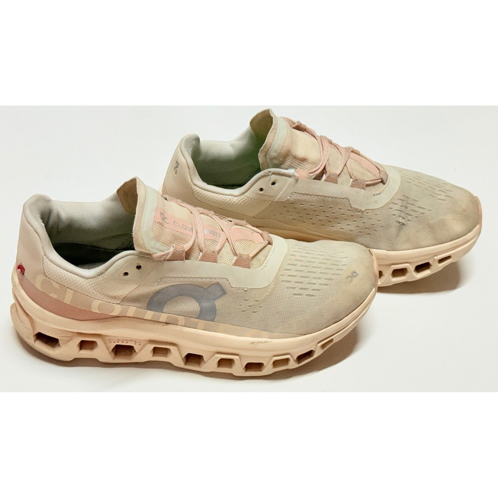 On Running Cloudmonster Womens 9.5 Pink Cream Running Shoes 61.97785